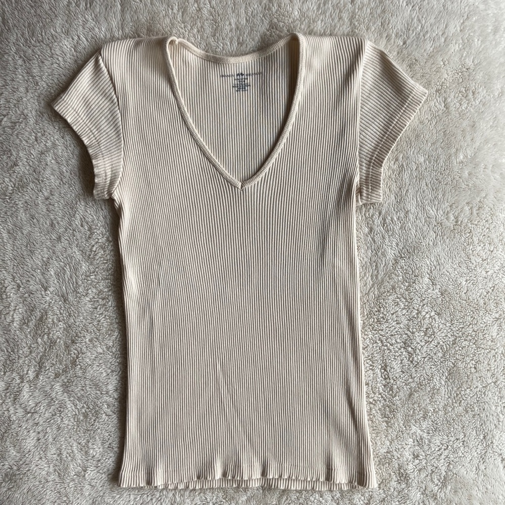 Ribbed cap sleeve brandy Melville shirt